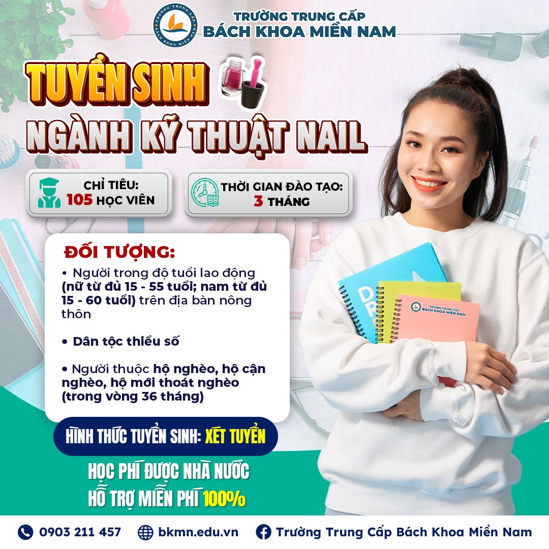 tuyển sinh ngành Kỹ thuật Nail