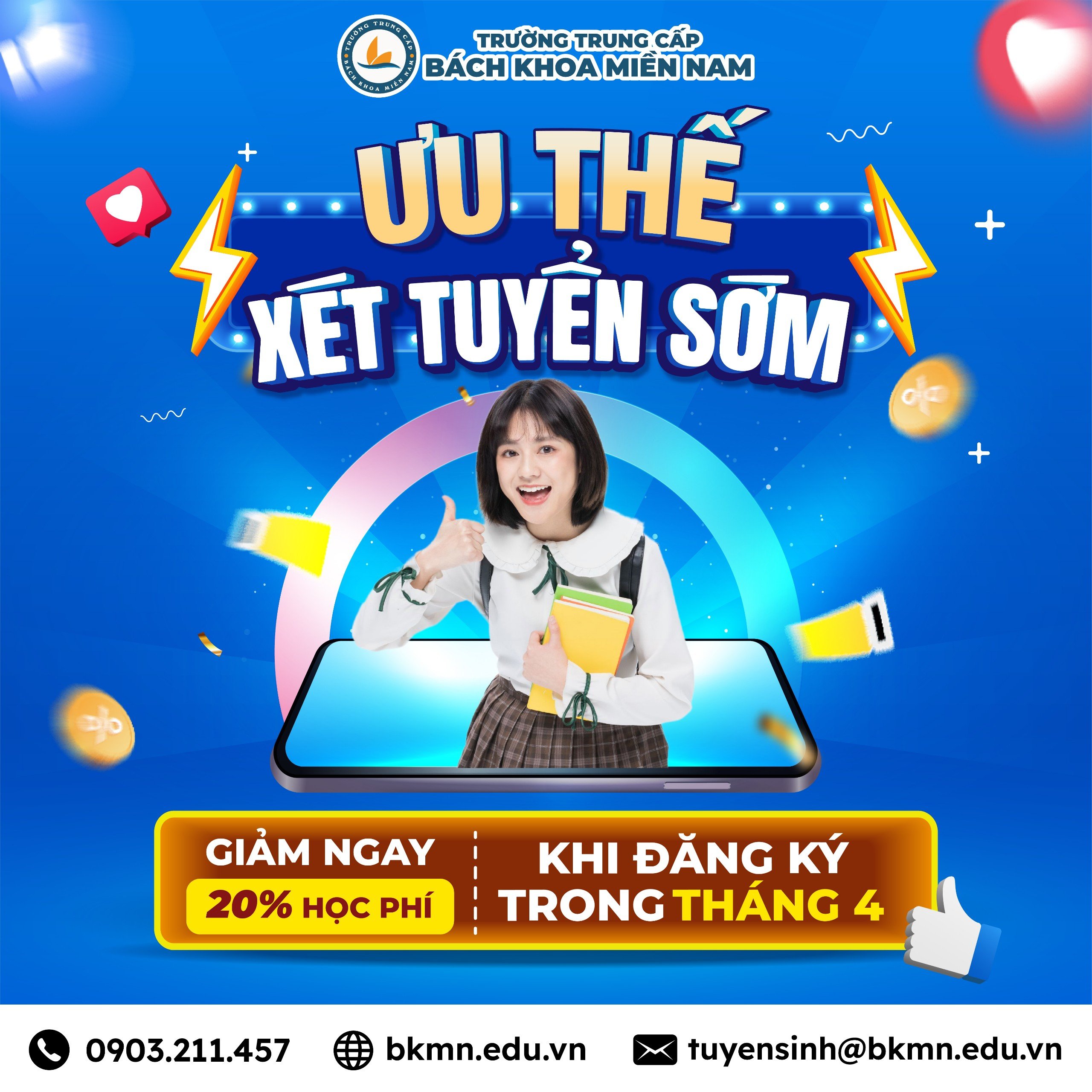Ưu thế xét tuyển tháng 4